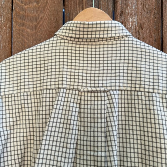 ORVIS Men's Cream Green Plaid Wool Long Sleeve Button Down Shirt Size Large - Picture 4 of 9